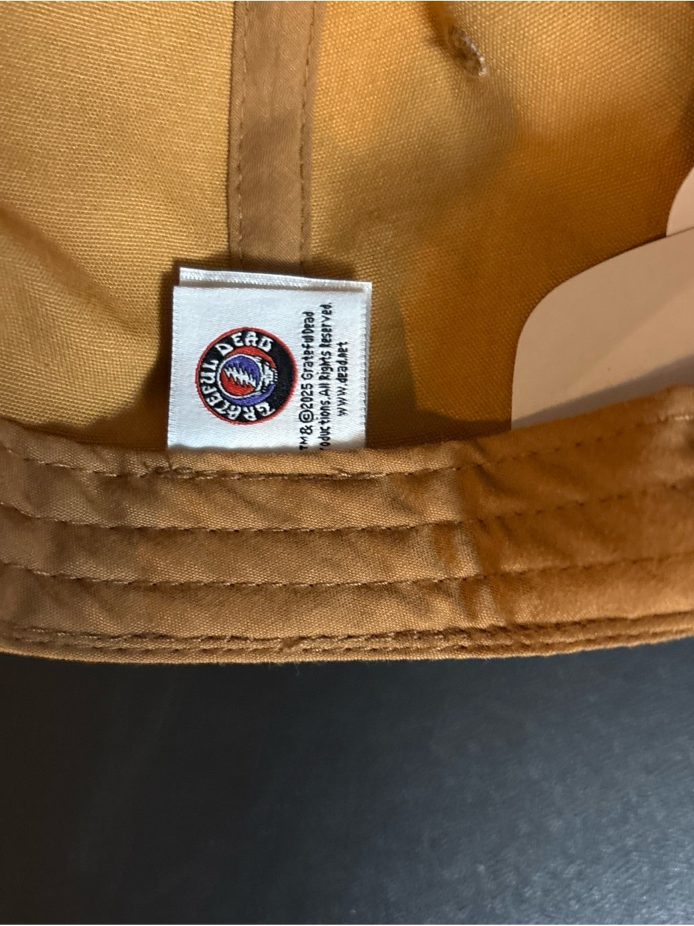 Grateful Dead Rainbow Dancing Bears Patch Cap - Tan & Navy - Picture 8 of 9